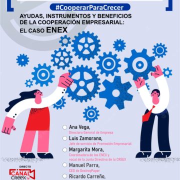 CREEX celebra un webinar para difundir las ayudas a la cooperación empresarial y exponer los ENEX como ‘caso de éxito’ en cooperación